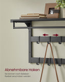 NEU Wandgarderobe mit Ablage und 10 Haken anthrazitgrau schwarz