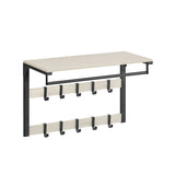 NEU Wandgarderobe Ablage 10 Haken braun