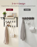 NEU Wandgarderobe Ablage 10 Haken braun