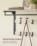NEU Wandgarderobe Ablage 10 Haken braun