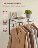 NEU Wandgarderobe Ablage 10 Haken braun