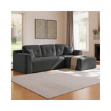 NEU Ecksofa 244 cm mit großer Chaiselongue  schiefergrau