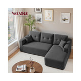 NEU Ecksofa 244 cm mit großer Chaiselongue  schiefergrau