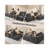 NEU Ecksofa 244 cm mit großer Chaiselongue  schiefergrau