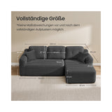 NEU Ecksofa 244 cm mit großer Chaiselongue  schiefergrau