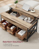 NEU Couchtisch mit offenem und verstecktem Stauraum vintagebraun-schwarz