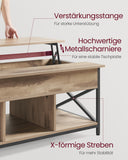 NEU Couchtisch mit offenem und verstecktem Stauraum vintagebraun-schwarz