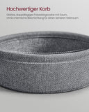 NEU Couchtisch oval mit Stauraum und Stoffkorb schwarz