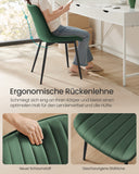 NEU 2er-Set Küchenstuhl mit Stahlbeinen grün-tintenschwarz