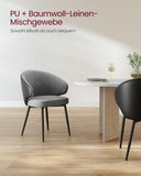 NEU 2er-Set Esszimmerstühle mit Armlehnen modern dunkelgrau