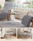 NEU 2er-Set Couchtisch mit abnehmbarer Tischplatte honigbraun wolkenweiß