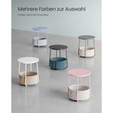 Table d'appoint noir effet bois-turquoise foncé