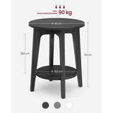 Neu Beistelltisch 4x 5cm Schwarz