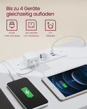 Neu 2er-Set Nachttisch mit 2 Steckdosen Weiß