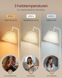 NEU Beistelltisch mit Lampe und Stoffkorb mattweiß
