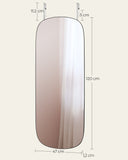 NEU Wandspiegel 120 x 47 cm gebogene Ecke schwarz