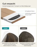 NEU Wandspiegel 120 x 47 cm gebogene Ecke schwarz