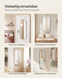 NEU Wandspiegel 120 x 47 cm gebogene Ecke schwarz
