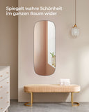 NEU Wandspiegel 120 x 47 cm gebogene Ecke schwarz