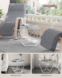 NEU 2er-Set Couchtisch modern transparent-wolkenweiß