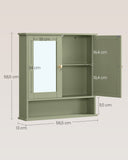 NEU Spiegelschrank mit 2 Spiegeltüren salbeigrün