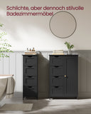 NEU Beistellschrank mit 4 Schubladen 30 x 30 x 82 cm tintenschwarz