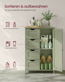 NEU Badezimmerschrank 4 Schubladen 30 x 55 x 82 cm waldgrün weiß