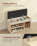 NEU Schuhbank mit 3 offenen Fächern naturbeige