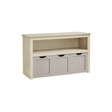 NEU Kinder-Aufbewahrungsregal mit Rollen 30 x 102 x 60 cm sandbeige weiß