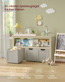 NEU Kinder-Aufbewahrungsregal mit Rollen 30 x 102 x 60 cm sandbeige weiß