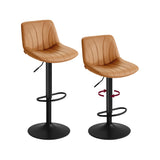 NEU 2er Set Barhocker drehbar Rückenlehne braun