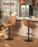 NEU 2er Set Barhocker drehbar Rückenlehne braun