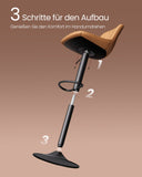 NEU 2er Set Barhocker drehbar Rückenlehne braun
