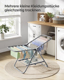 NEU Wäscheständer mit 2 Flügeln aus Metall 44 x 101 x 54 cm taubengrau