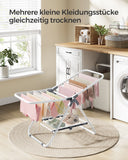 NEU Wäscheständer mit 2 Flügeln aus Metall 44 x 101 x 54 cm wolkenweiß