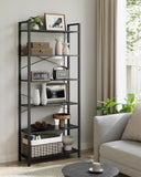 NEU Bücherregal mit 6 Ebenen 80 x 30 x 186 cm ebenholzschwarz-tintenschwarz