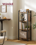 NEU Bücherregal 24 x 40 x 107 cm mit 4 Ebenen braun