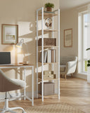 NEU Regal mit 6 Ebenen 30 x 40 x 186 cm natur-weiß