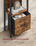NEU Bücherregal 5 Ebenen Eckregal Schublade braun