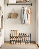 NEU Schuhregal mit 2 Ebenen tintenschwarz