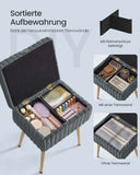 NEU Schminkhocker mit Stauraum cremeweiß