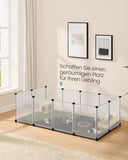 NEU Kleintiergehege mit Bodenplatten 125 x 63 x 42 cm weiß