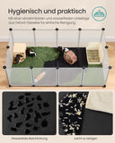 NEU Kleintiergehege mit Bodenplatten 125 x 63 x 42 cm weiß