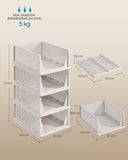NEU 4er Set Schrank-Organizer klappbar weiß