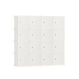 NEU Regalsystem aus 16 Würfeln mit Türen 22 x 35 x 22 cm weiß