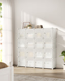 NEU Regalsystem aus 16 Würfeln mit Türen 22 x 35 x 22 cm weiß