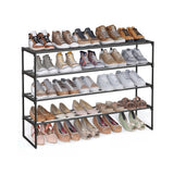 NEU Schuhregal mit 4 Ebenen für bis 25-30 Paar Schuhe schwarz