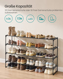 NEU Schuhregal mit 4 Ebenen für bis 25-30 Paar Schuhe schwarz