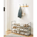 Neu Schuhregal mit 3 Ebenen Grau