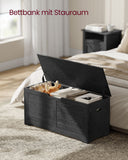 NEU Schuhbank mit Stauraum Landhausstil 100 x 40 x 46 cm ebenholzschwarz